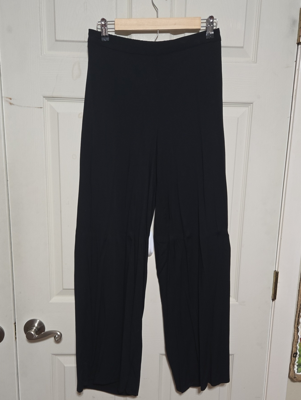 Liverpool Black Wide-Leg Pull-On Pants